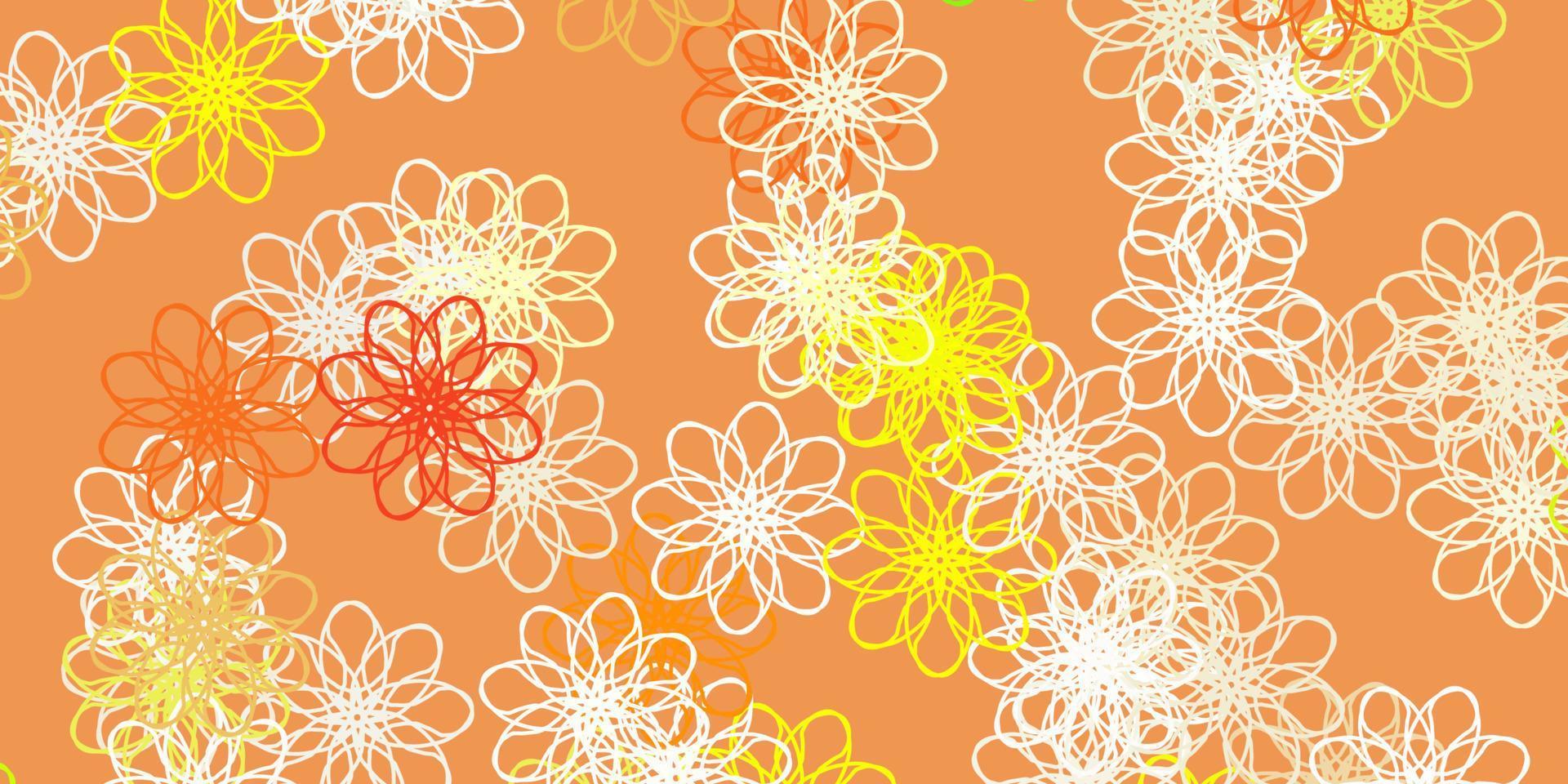 Light Green, Red vector natural layout with flowers.