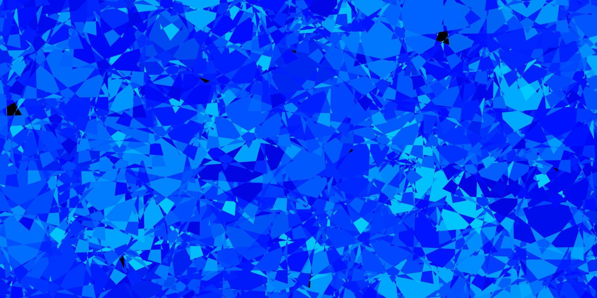 Dark BLUE vector background with triangles.