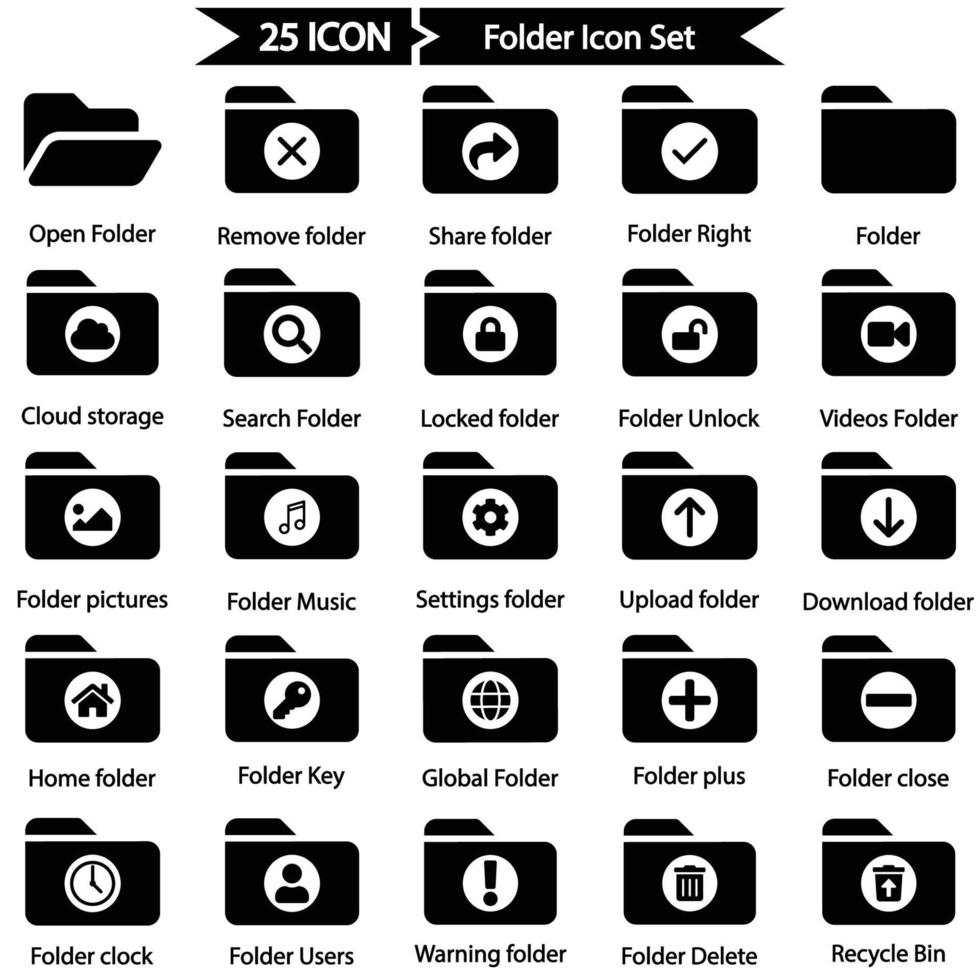 Folder Icon Set vector