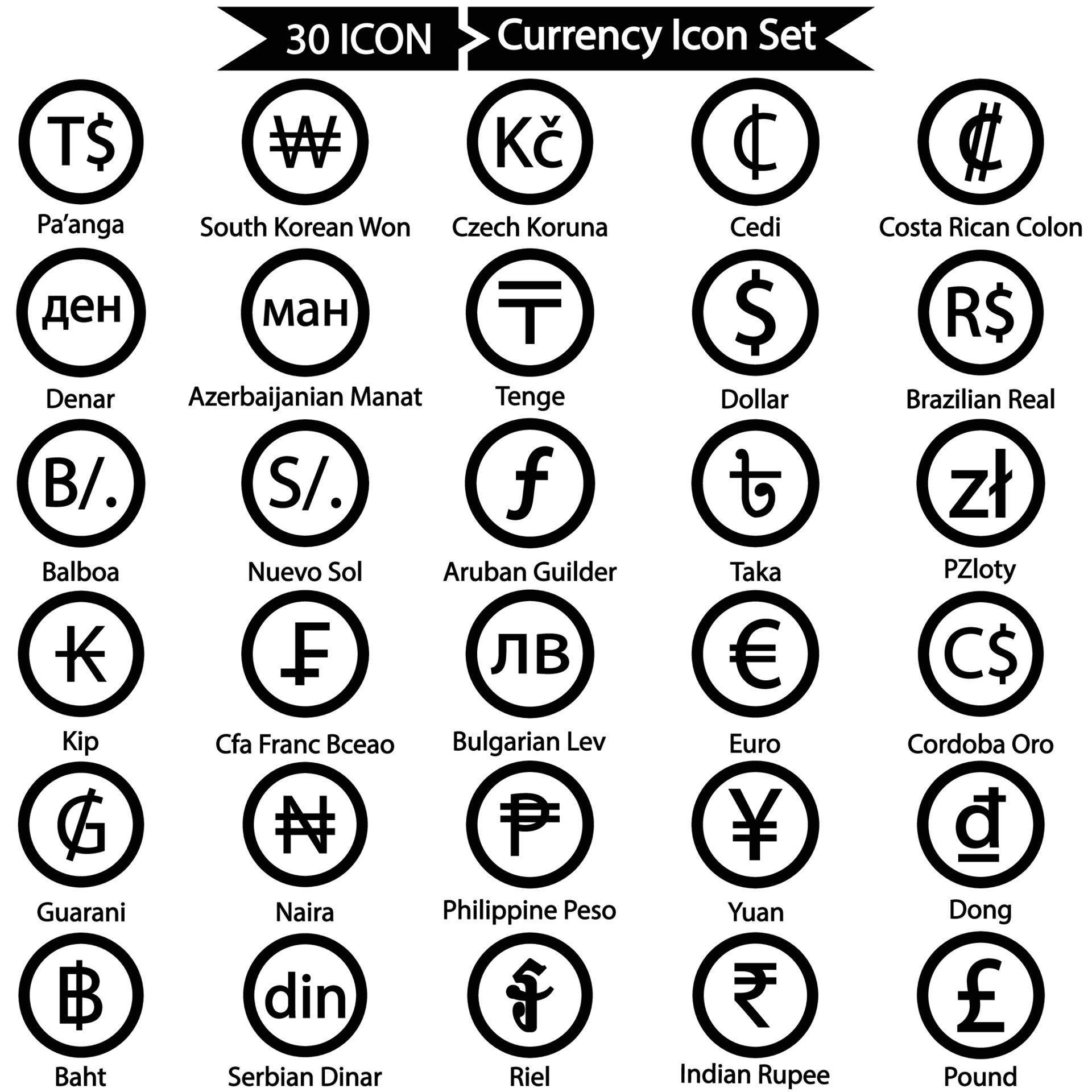 Currency Symbol Icon Set 6423484 Vector Art At Vecteezy currency-symbol-icon-set-6423484-vector-art-at-vecteezy