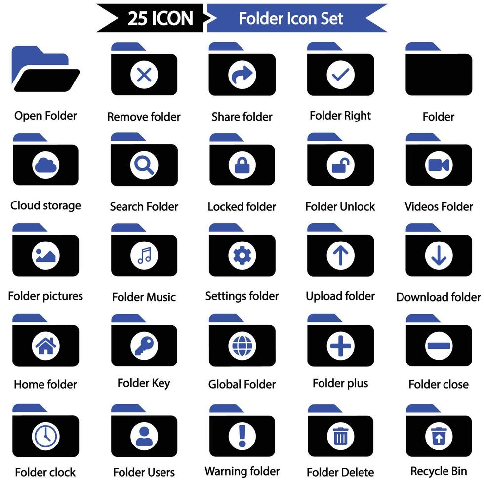 Folder Icon Set vector