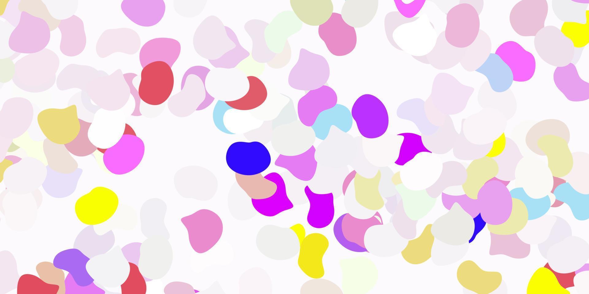 Light multicolor vector background with random forms.