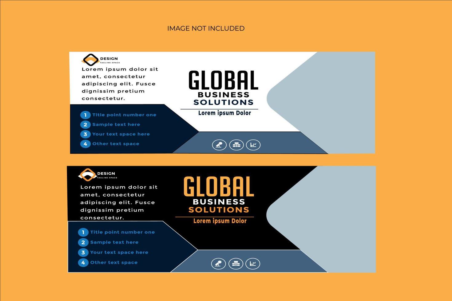 global solution baner design vector