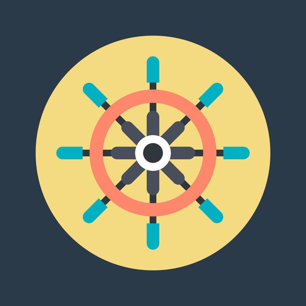 Ship Steering Wheel vector