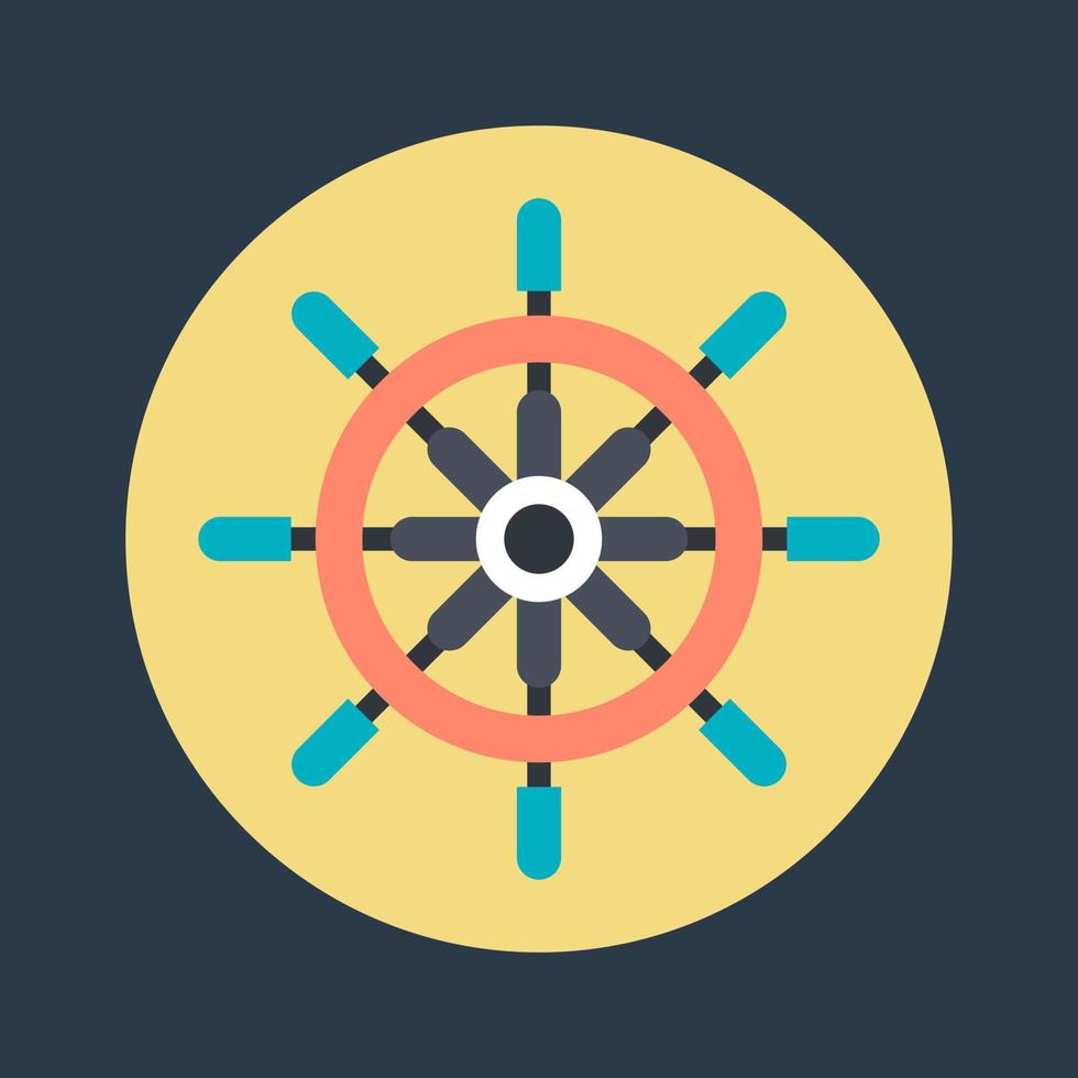 Ship Steering Wheel vector