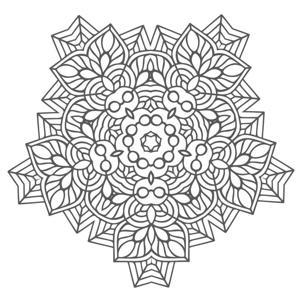 hermoso vector floral mandala para el diseño