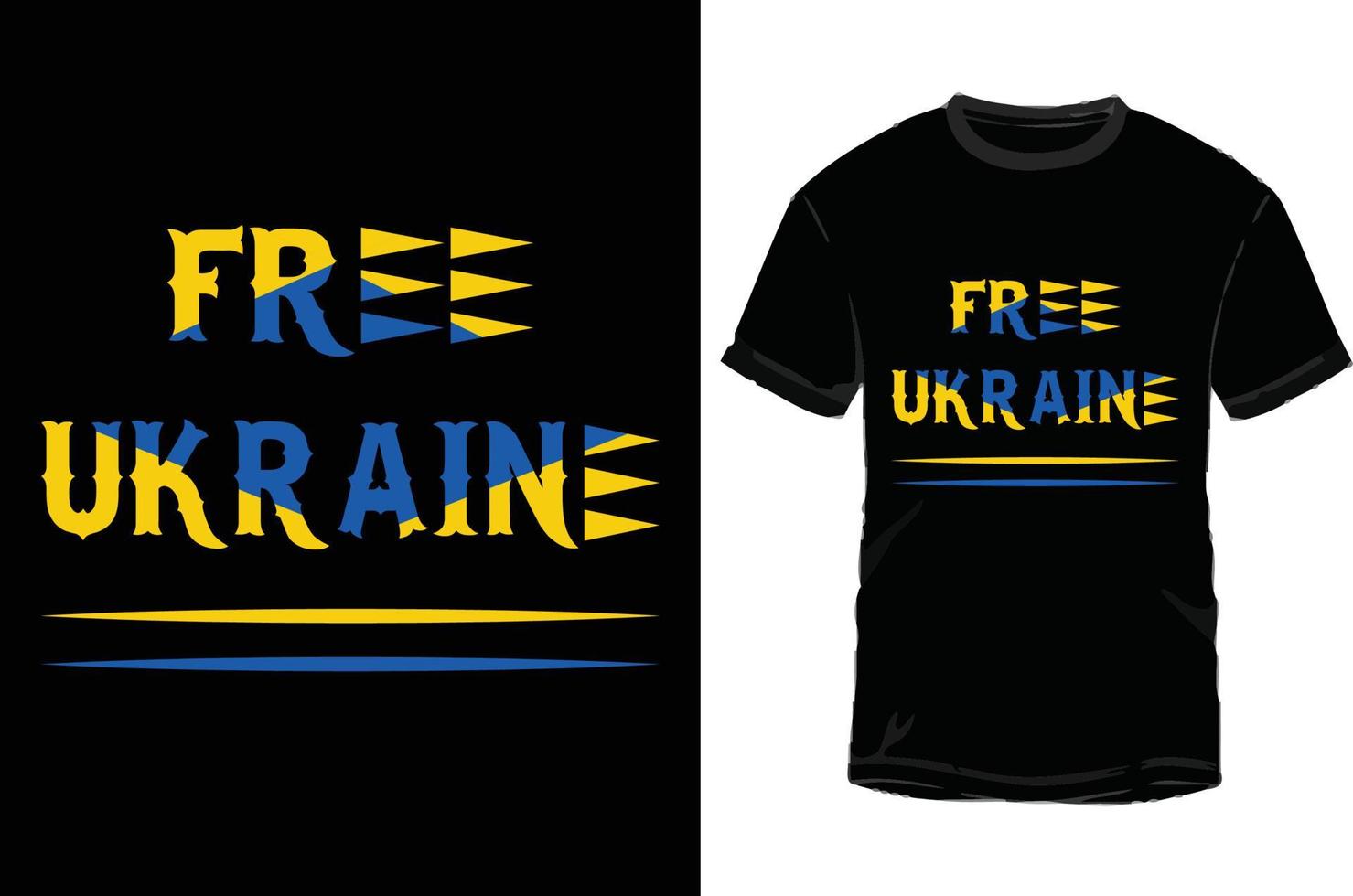 Free Ukraine t-shirt design vector