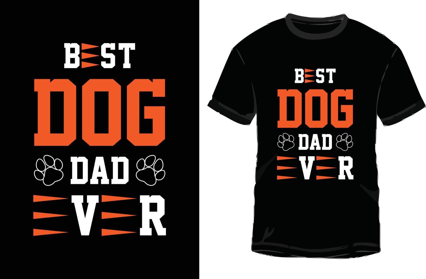 el mejor diseño de camiseta de papá perro vector