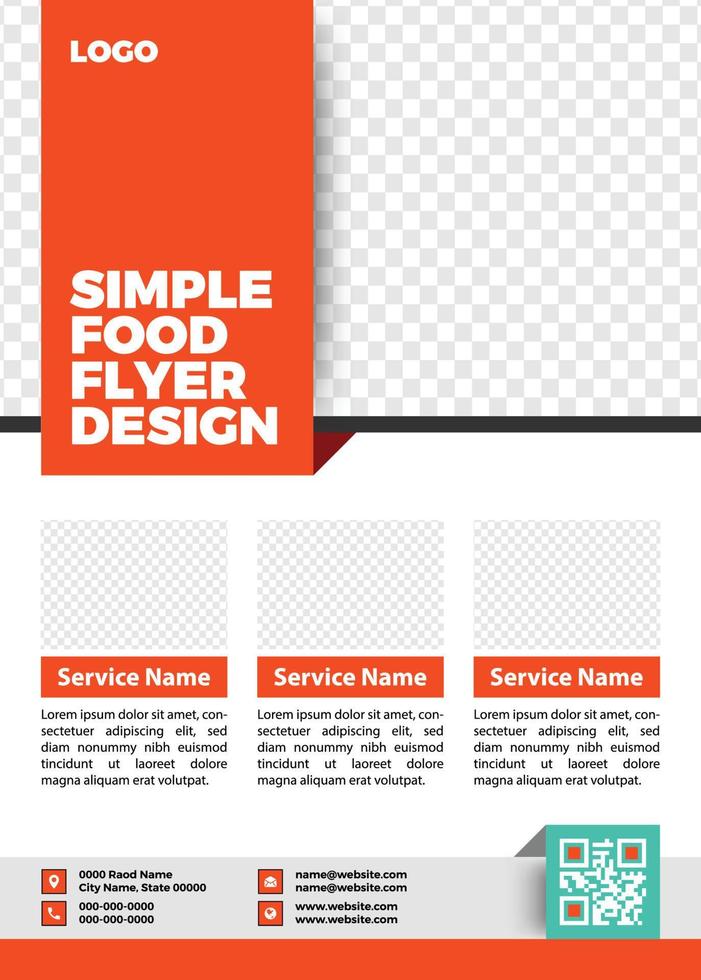 Minimal Food Flyer Design vector