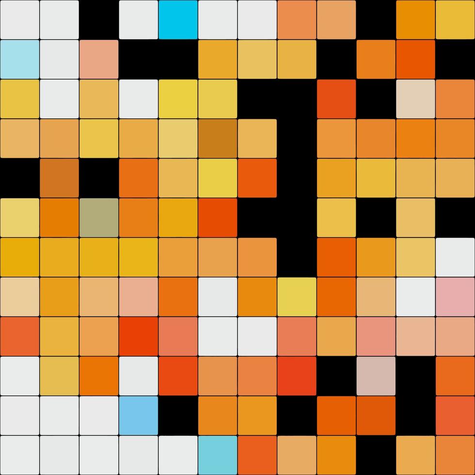 Orange Minimalist Checkered Geometric Pattern vector
