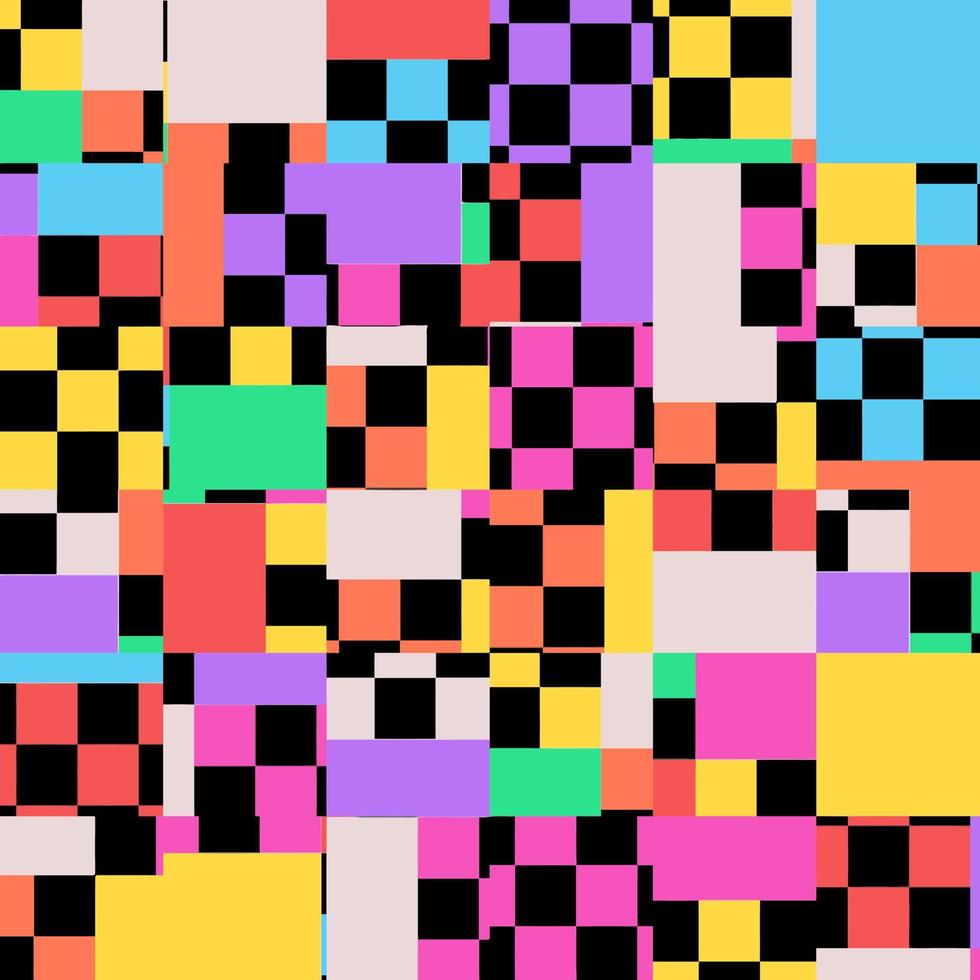 Mid Century Mashed Up Checker Board vector