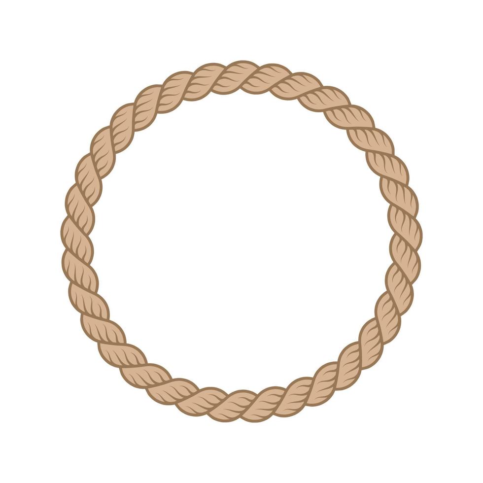 Circular rope frame vector illustration