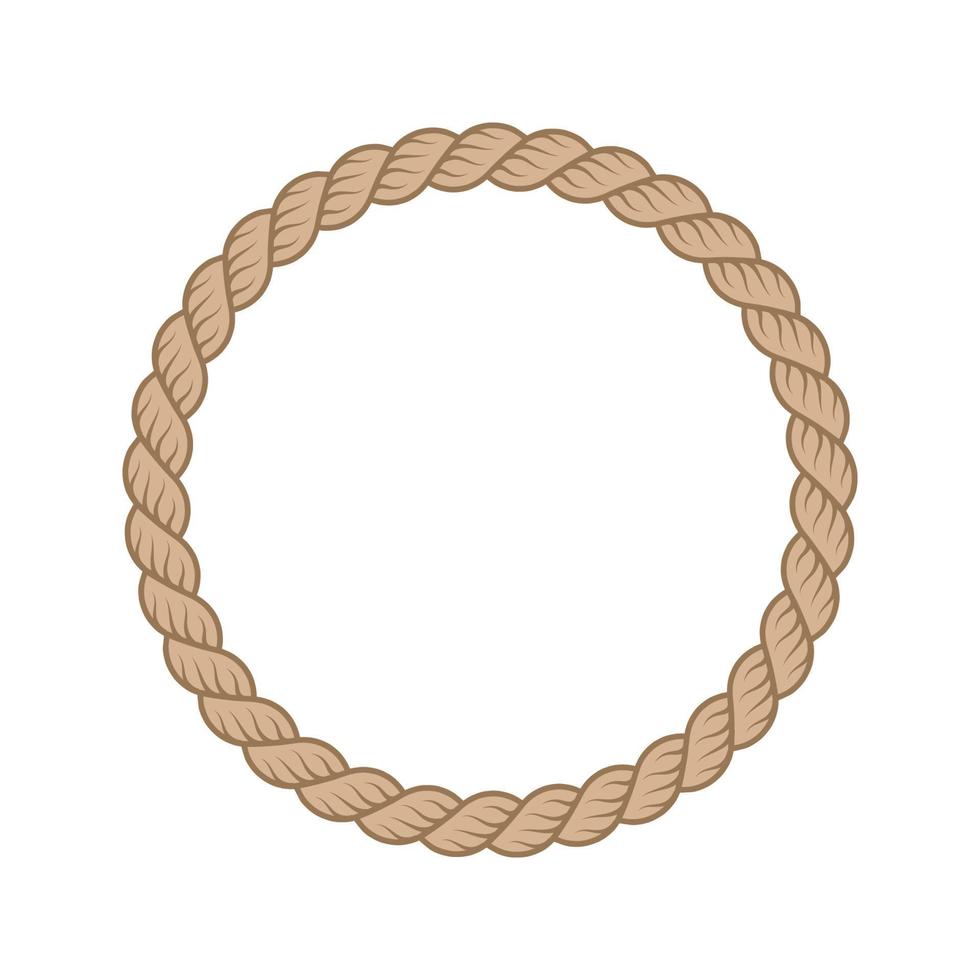 Circular rope frame vector illustration