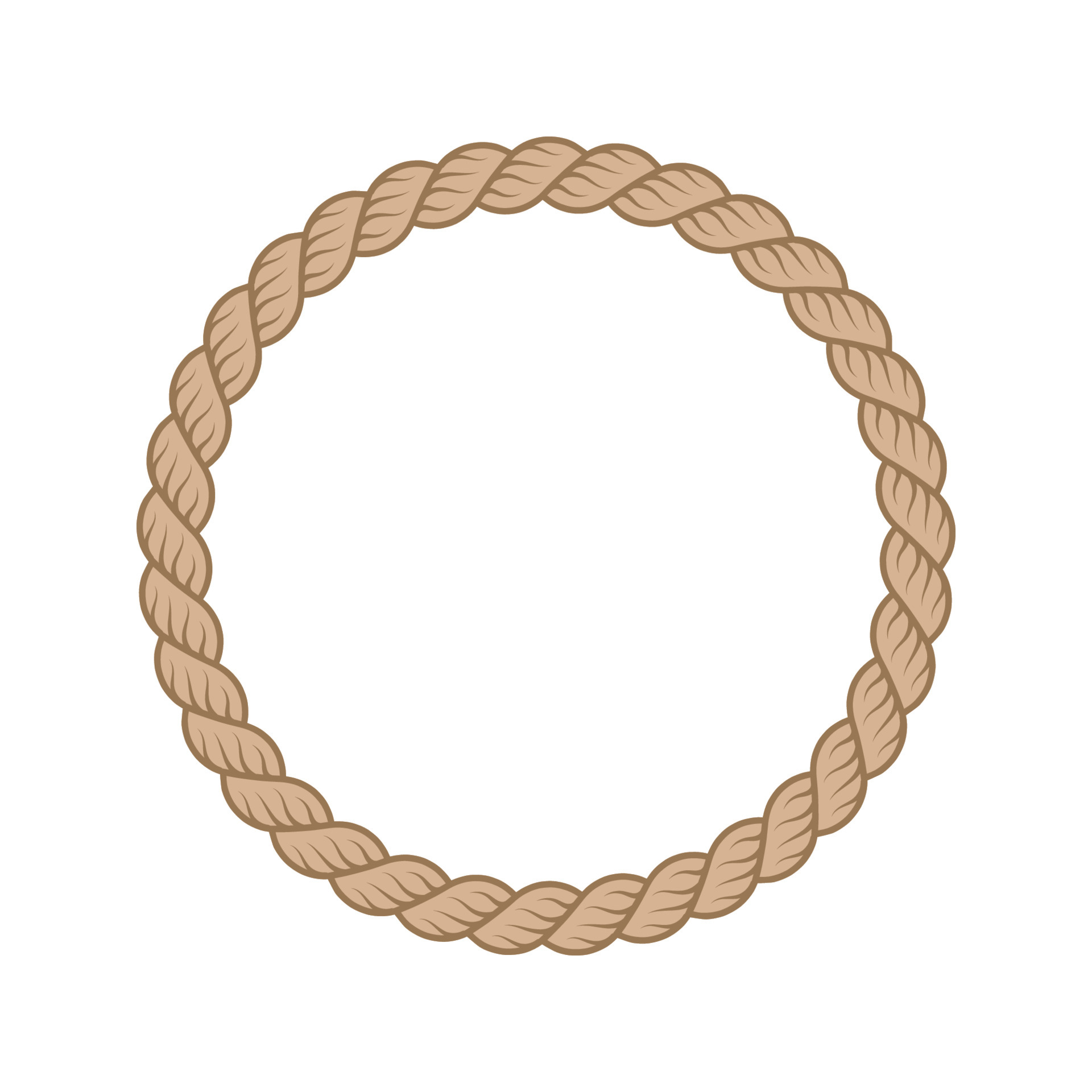 Circular rope frame vector illustration 6425250 Vector Art at Vecteezy