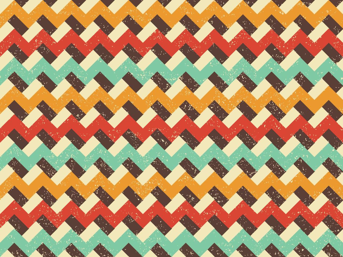 Geometric zigzag geometric pattern. Retro and vintage grunge background vector