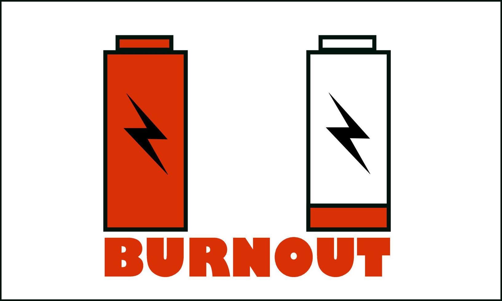 Vector design of burnout or worn out or exhausted battery.