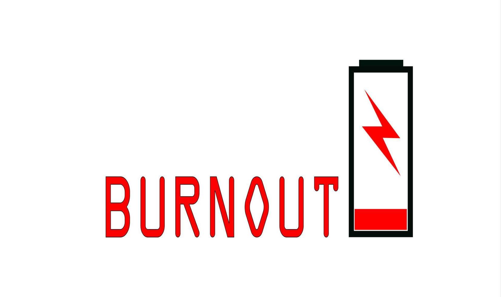 Vector design of burnout or worn out or exhausted battery.