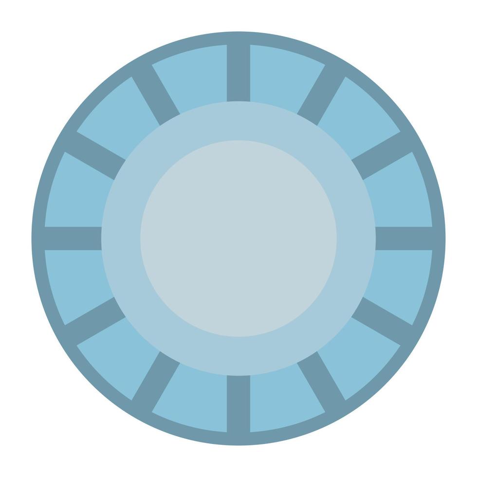 Ceramic plate with ornament. Kitchen utensils and dinnerware. vector