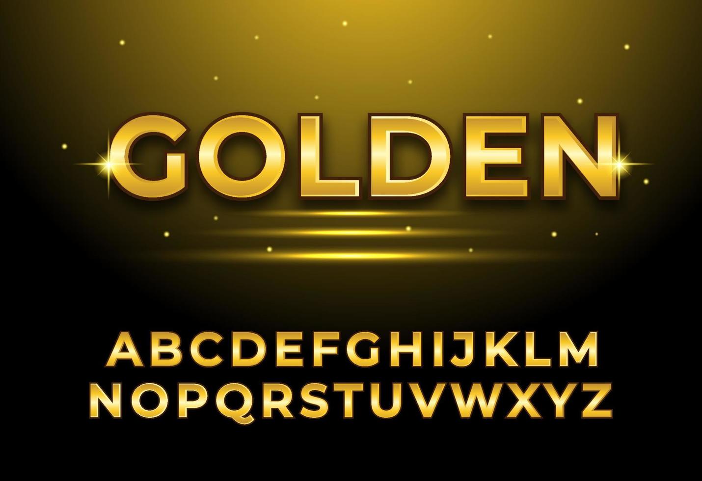 Golden Text Effect with Graphic Styles vector