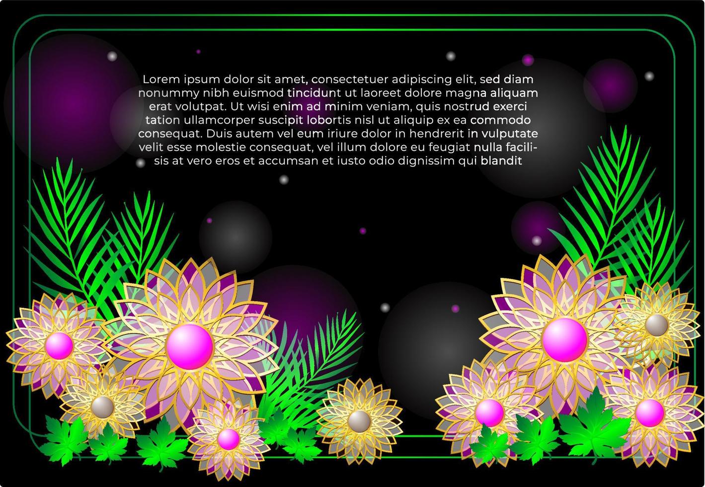 abstract floral background with flowers vector