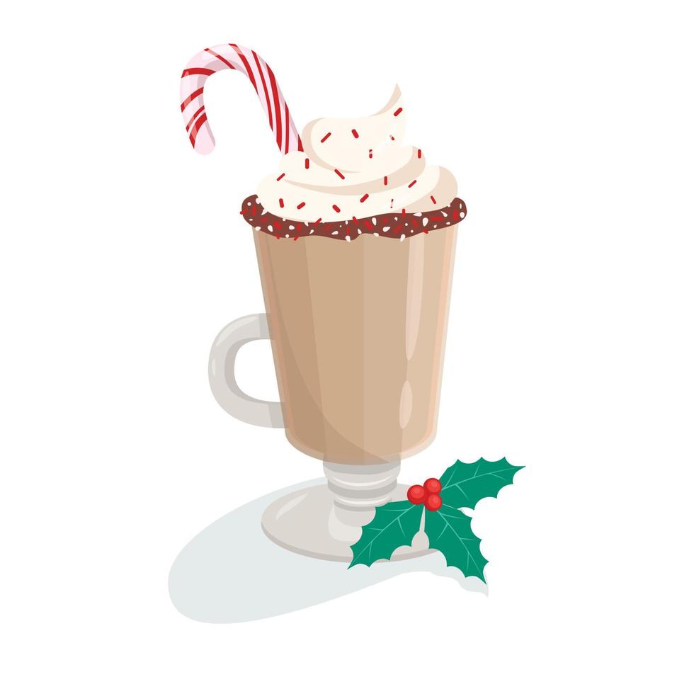 Cocoa with whipped cream vector