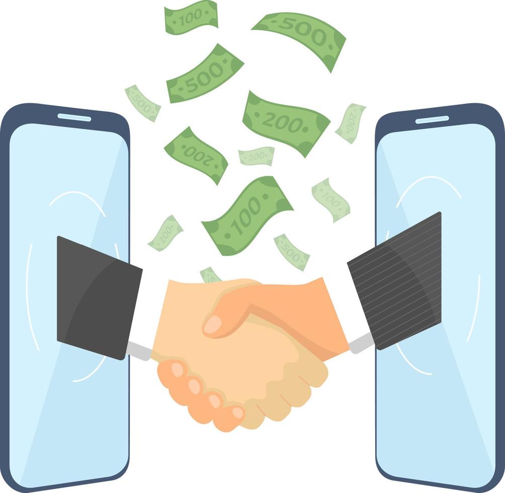Shaking hands business design vector