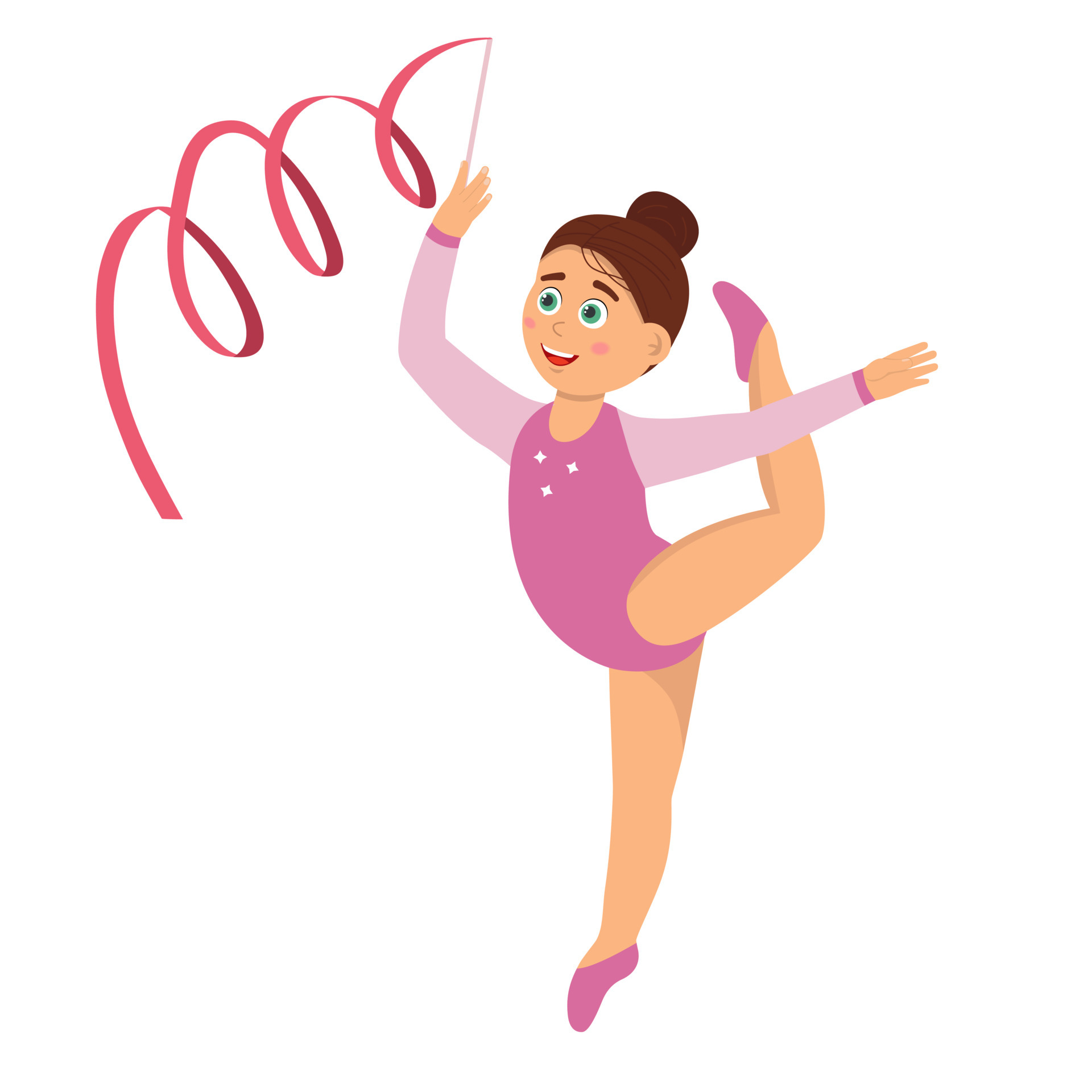 Gimnasia Rítmica De Muchacha Con Ilustración Vectorial De Cinta Gimnasia De  Rendimiento De Formación Entrenamiento De Campeonato Ilustración del Vector  - Ilustración de habilidad, muchacha: 169672853