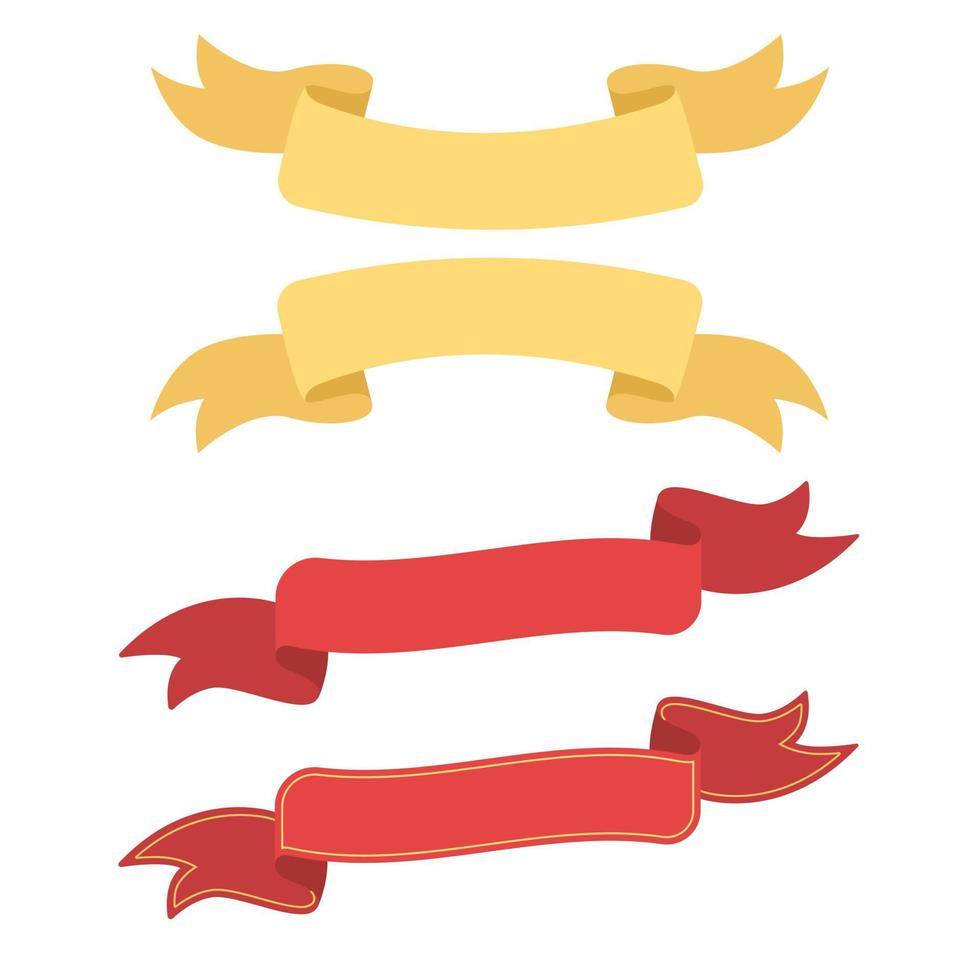 Set of holiday ribbons vector