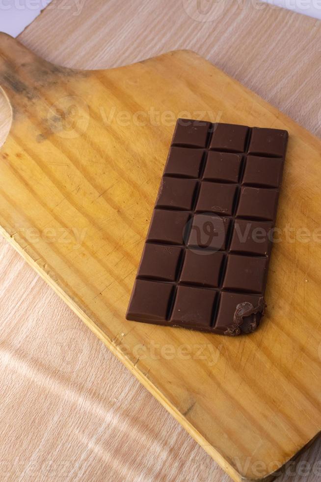 chocolate pieces on a plate photo