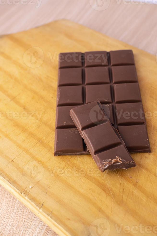 chocolate pieces on a plate photo