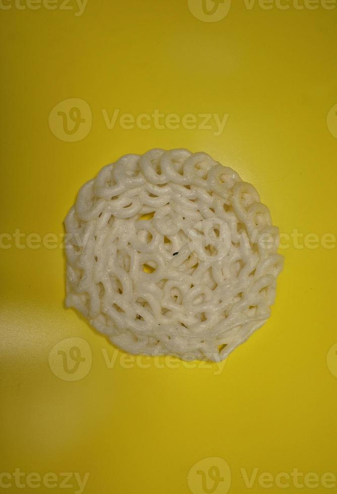 Kerupuk Crackers are a type of snack native to Indonesia which are generally made from tapioca flour dough photo