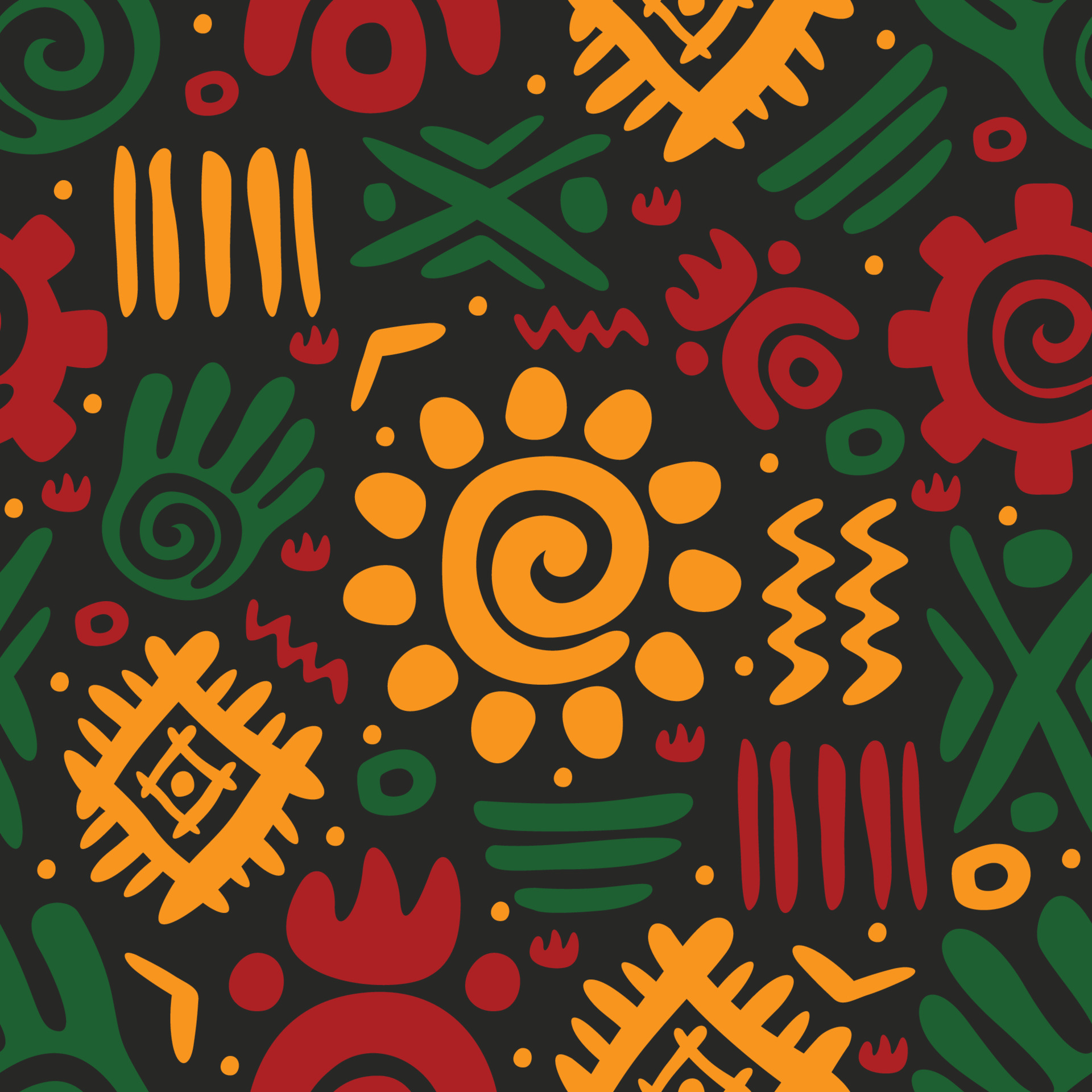 Pan African Seamless Background 6426196 Vector Art at Vecteezy