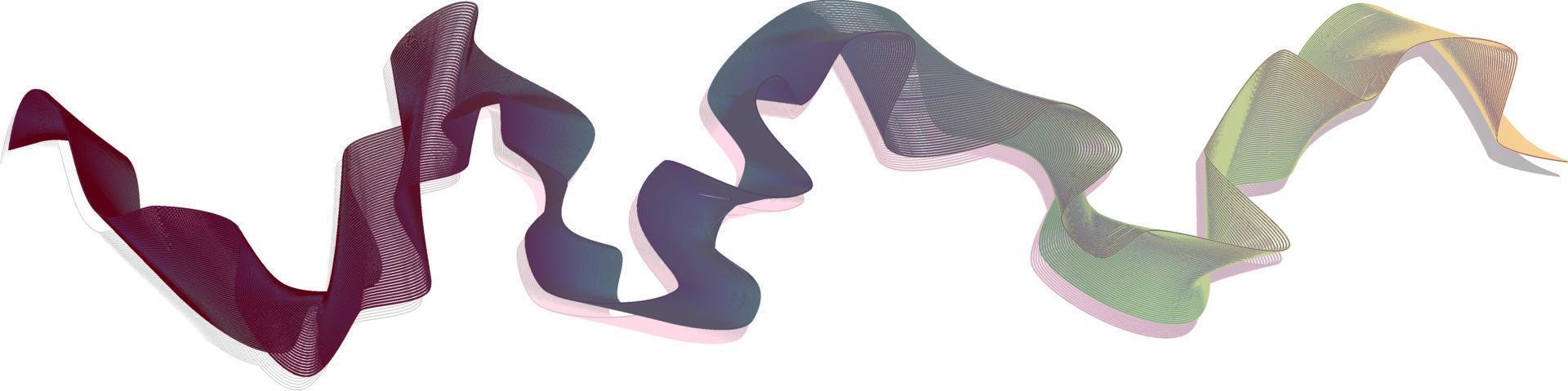 Abstract wave element for design. Digital frequency track equalizer. Stylized abstract wave lines background. Vector illustration. Curved wavy line, smooth stripe.
