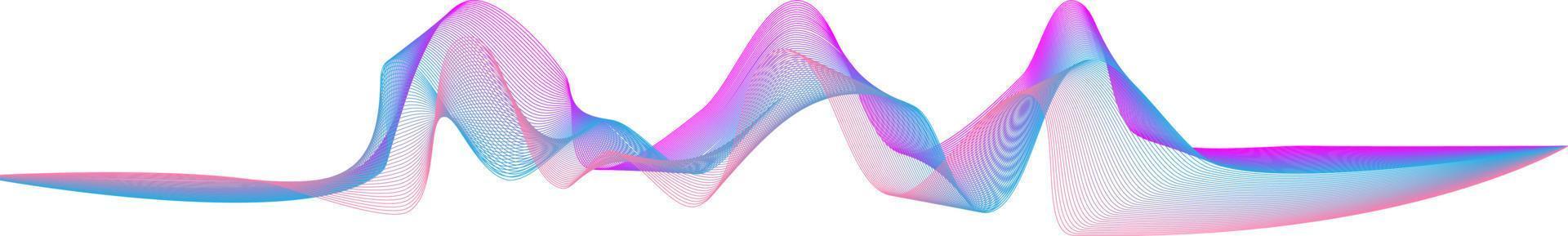 Abstract wave element for design. Digital frequency track equalizer. Stylized abstract wave lines background. Vector illustration. Curved wavy line, smooth stripe.
