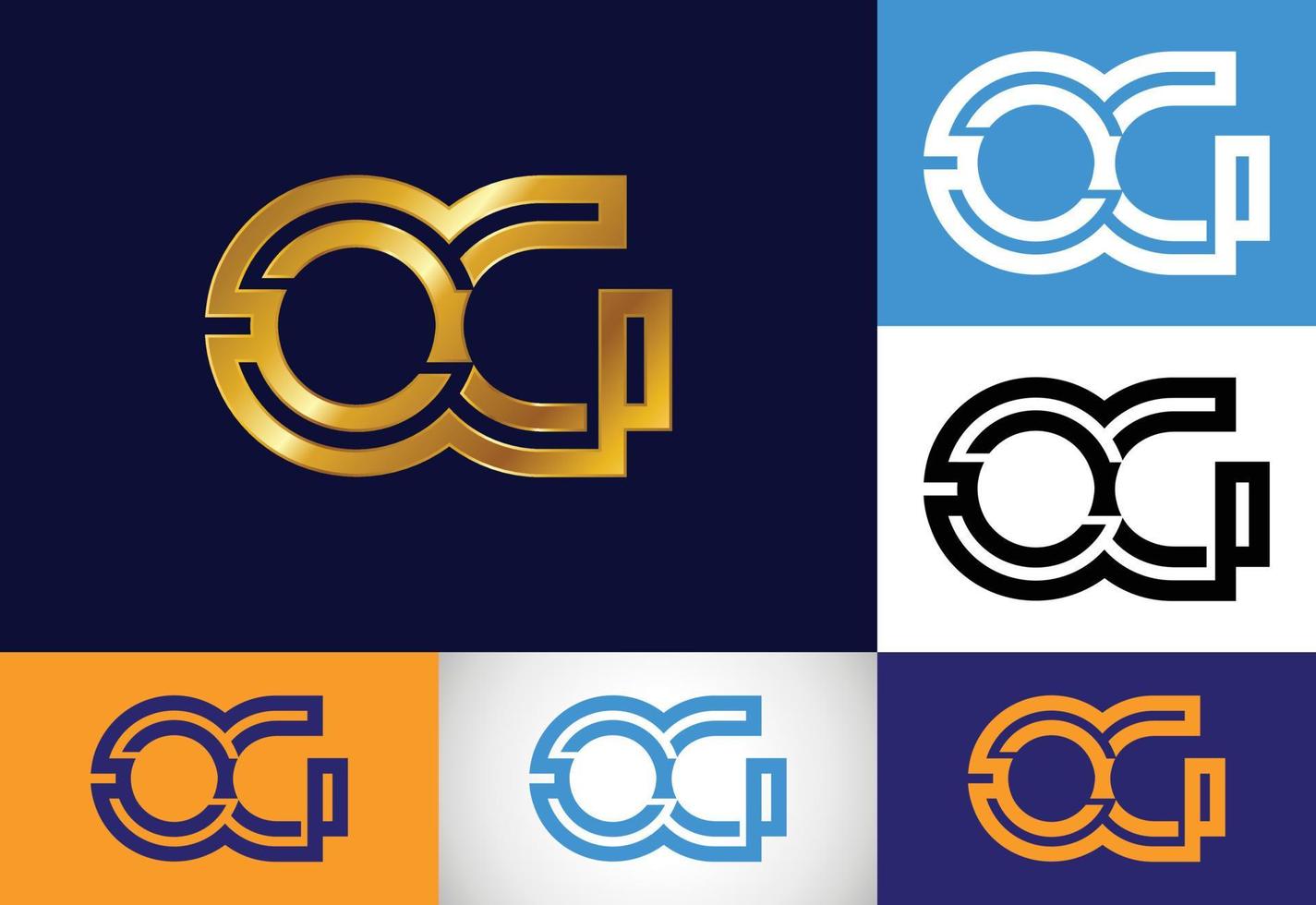 Initial Letter O G Logo Design Vector. Graphic Alphabet Symbol For Corporate Business Identity vector