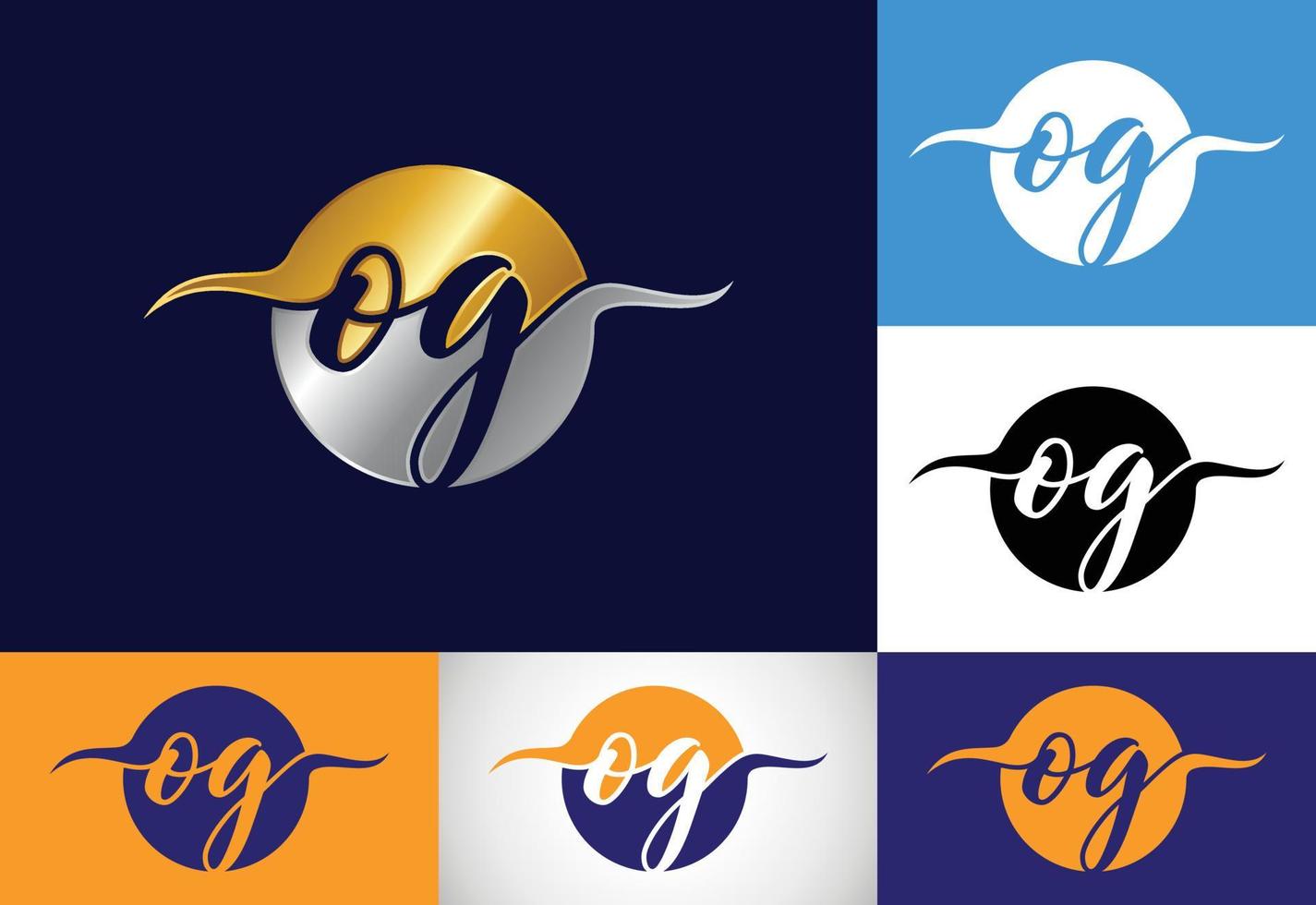 Initial Letter O G Logo Design Vector. Graphic Alphabet Symbol For Corporate Business Identity vector