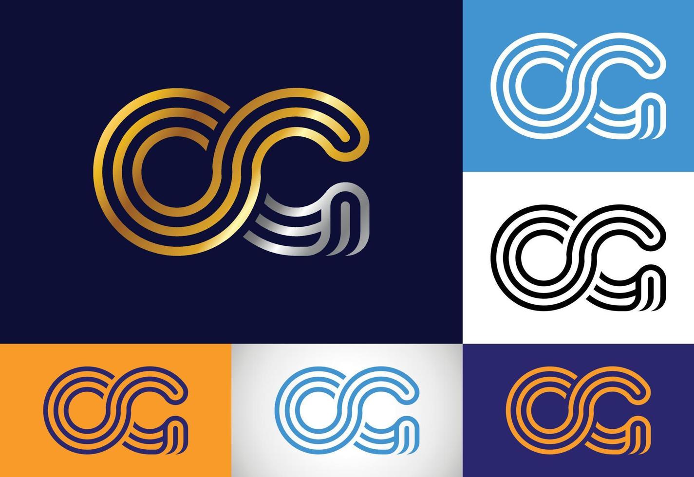 Initial Letter O G Logo Design Vector. Graphic Alphabet Symbol For Corporate Business Identity vector