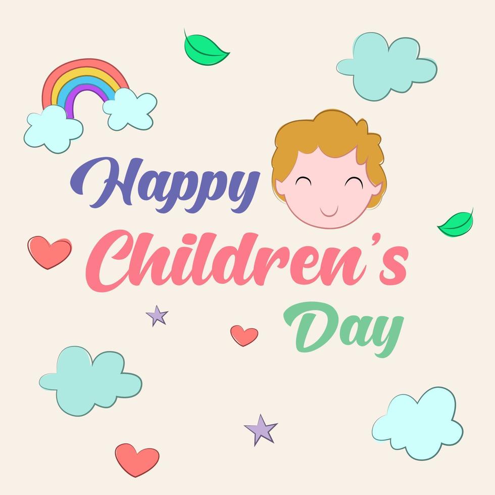 Childrens day illustration background vector