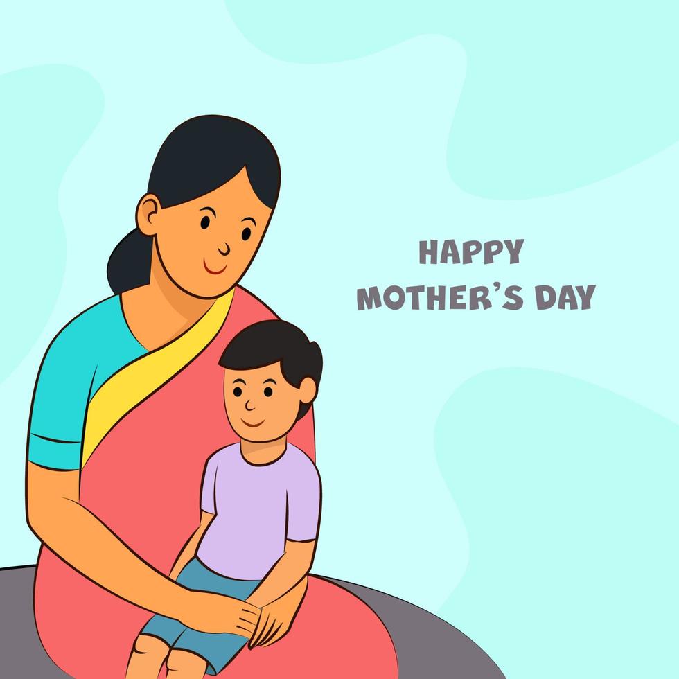 Mothers and son love illustration vector image