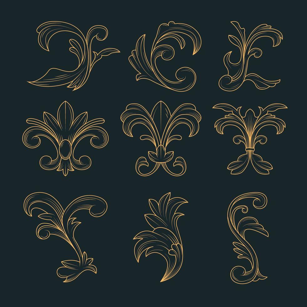 Victorian Style Decoratives Element vector
