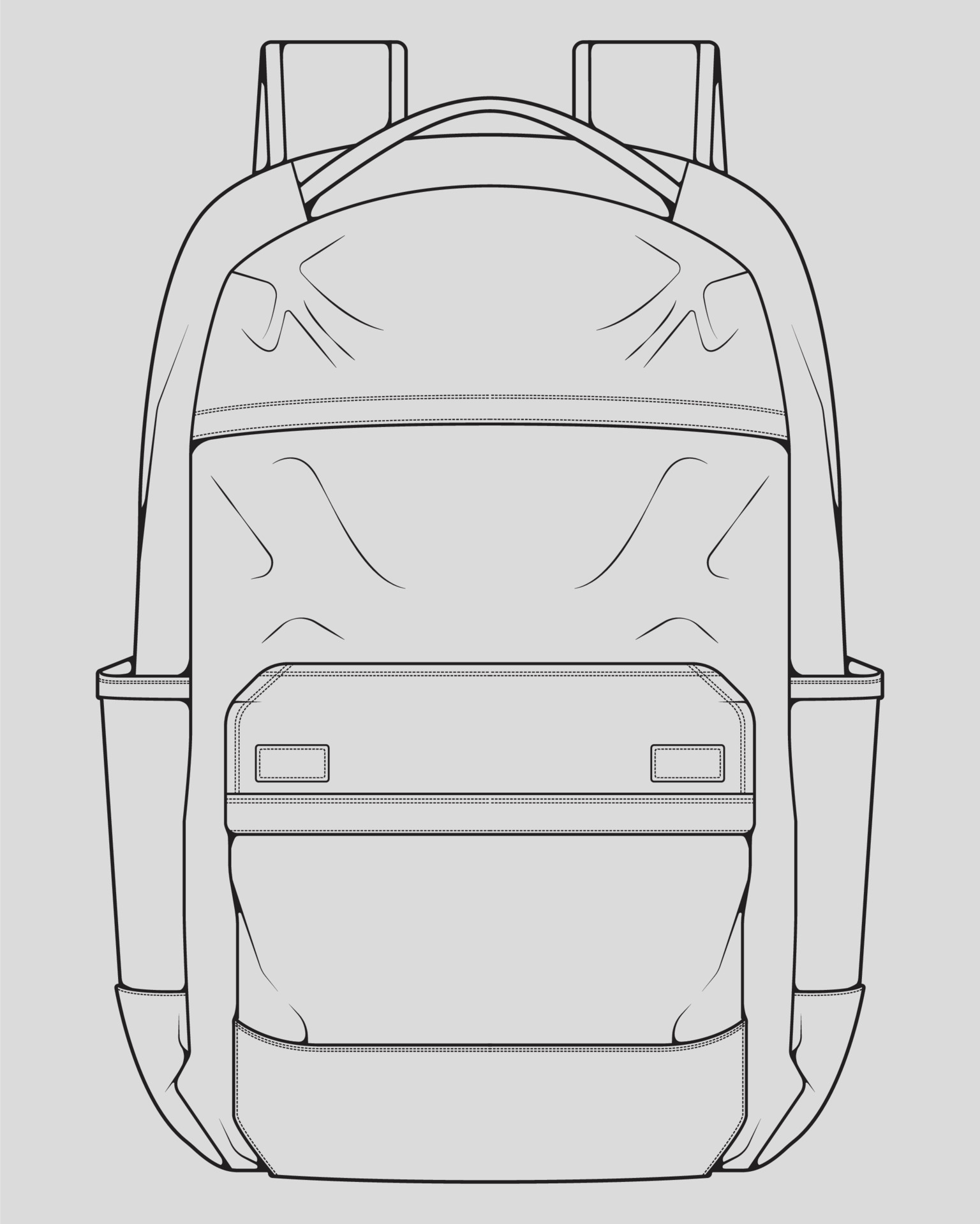 Premium Vector  On white background backpack sketch