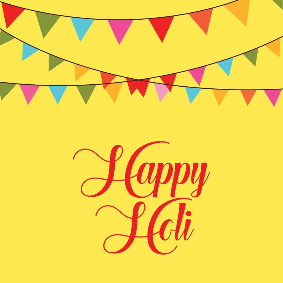 Indian festival holi  colorful poster, With happy holi calligraphy. vector