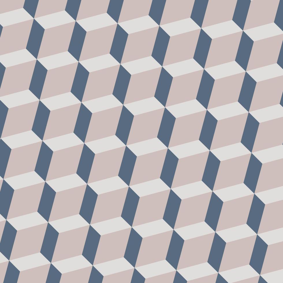 Geometric 3D Seamless Pattern Vector. vector