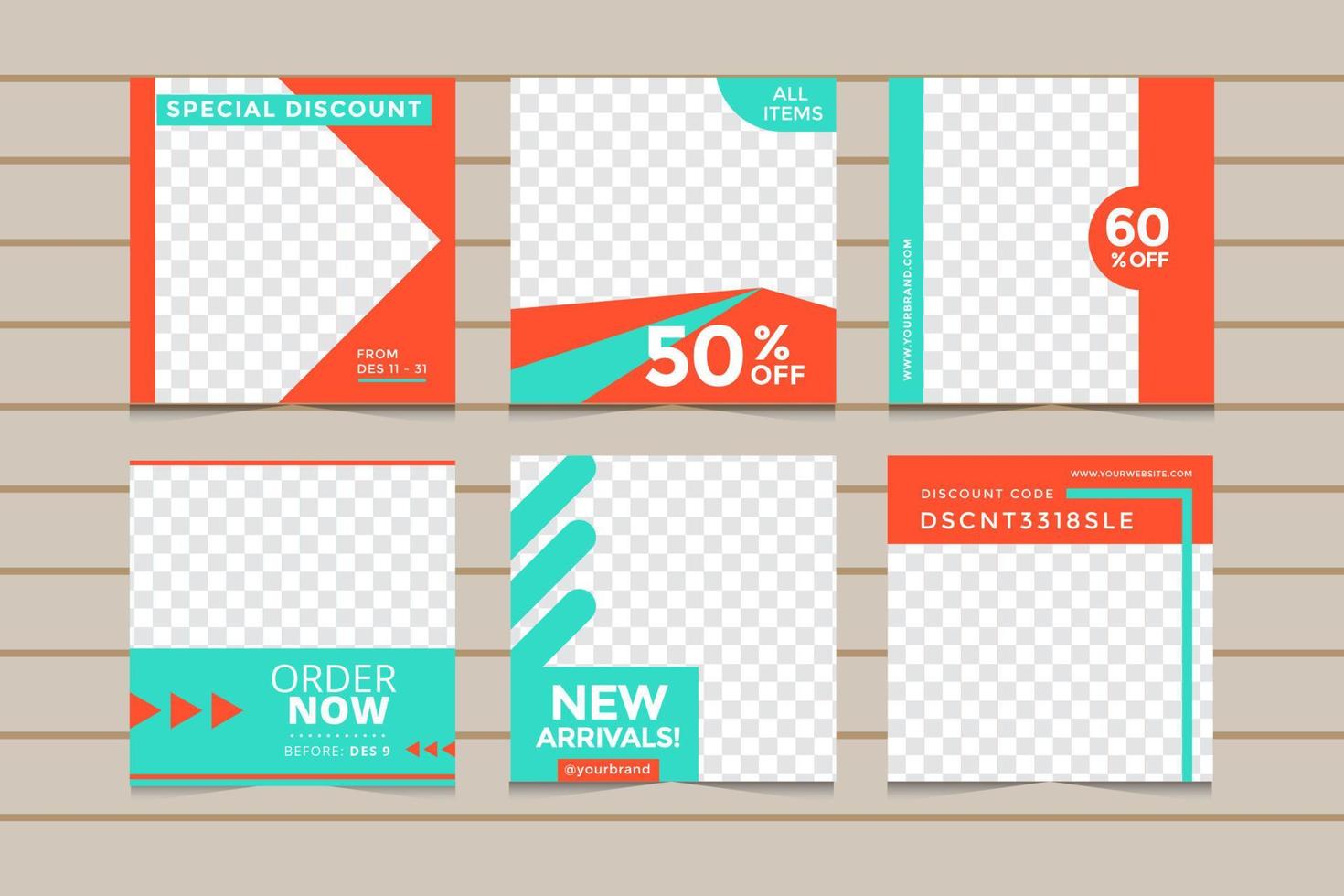 Social Media Post Template vector