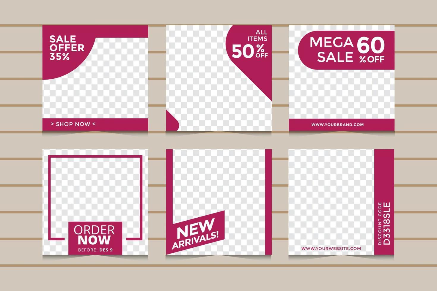 Social Media Post Template vector