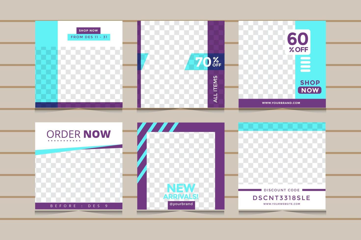 Social Media Post Template vector