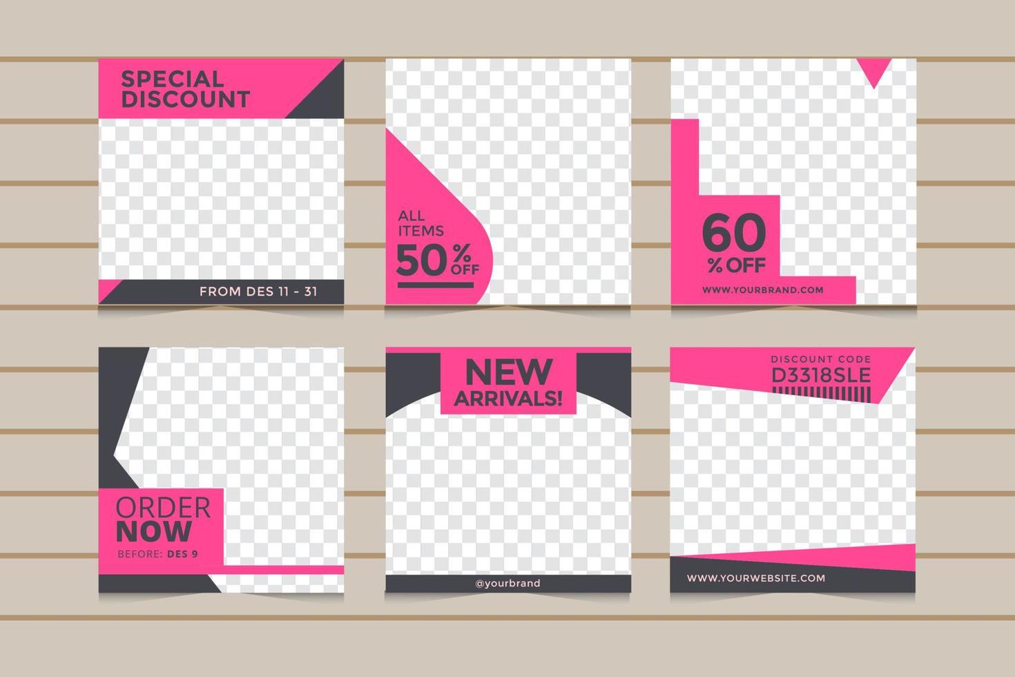 Social Media Post Template vector