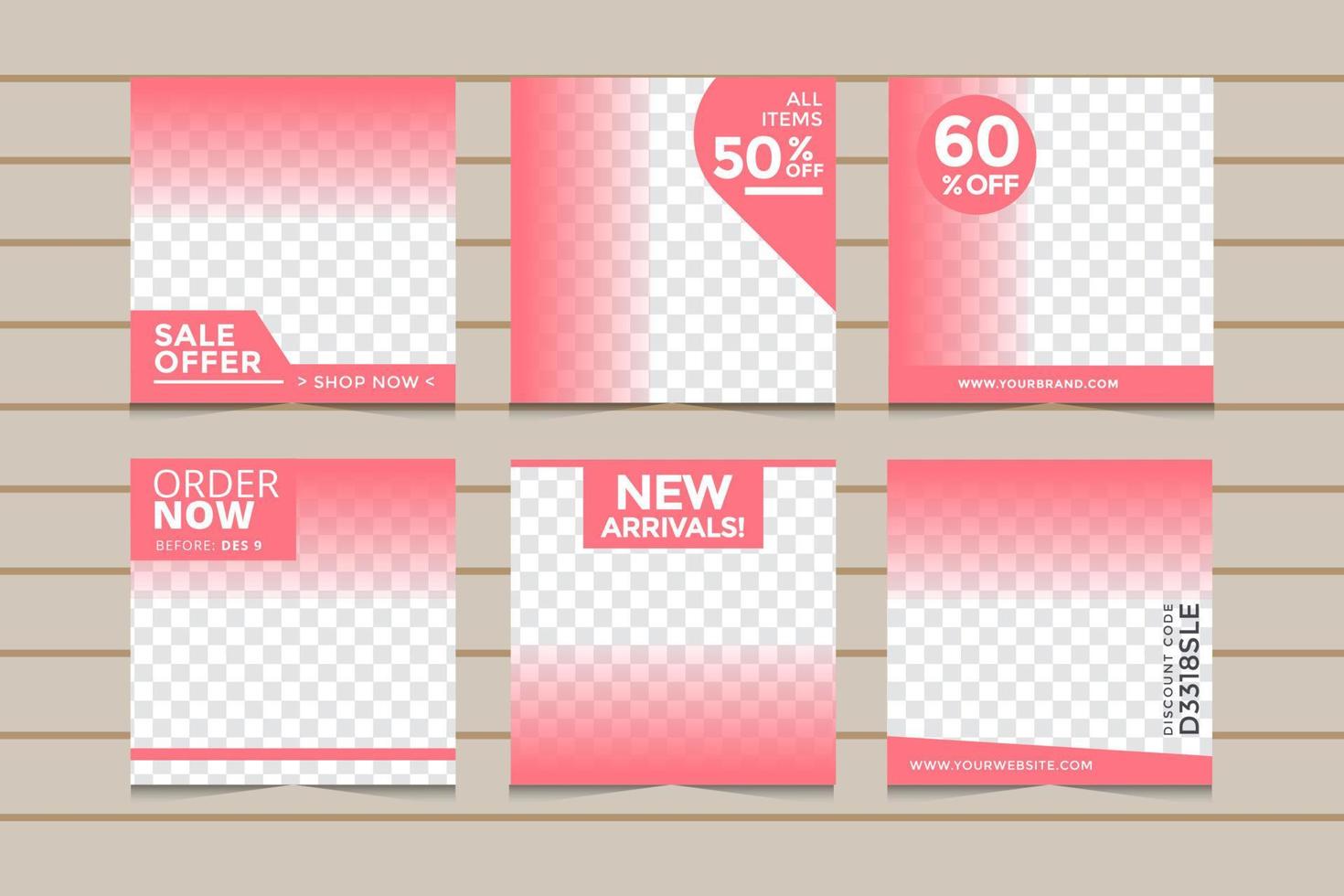 Social Media Post Template vector