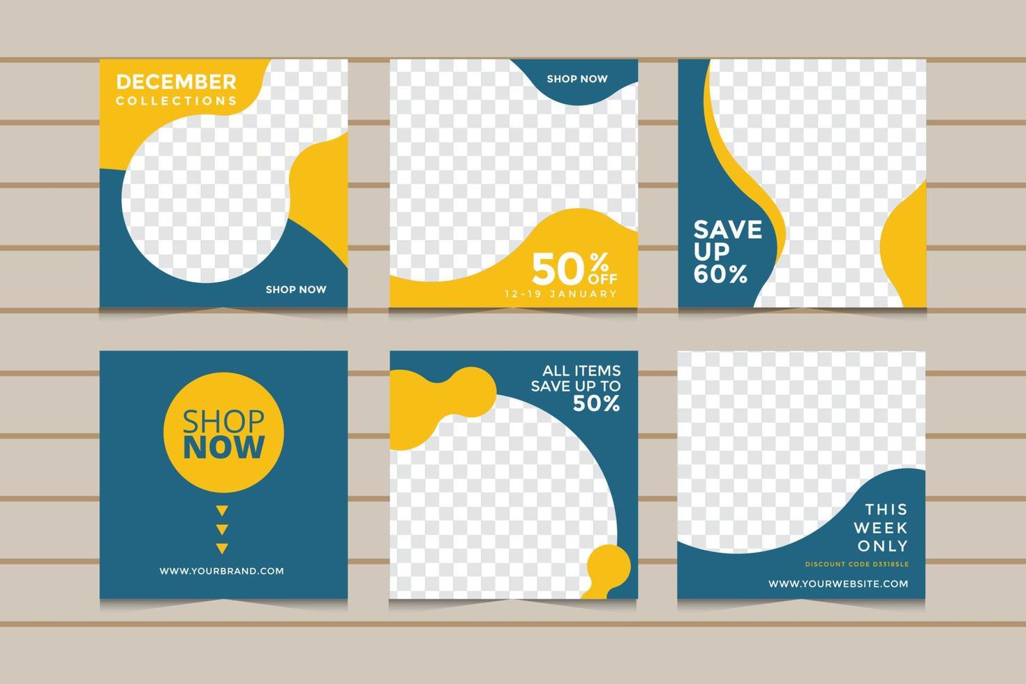 Social Media Template vector