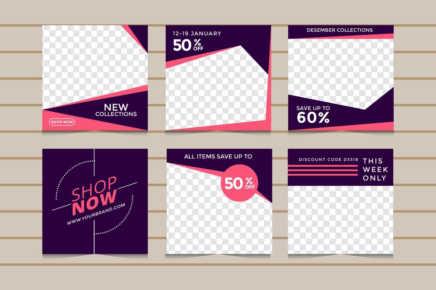 Social Media Template vector